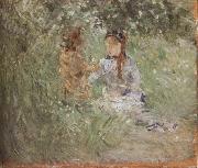 Berthe Morisot The woman and children are in the park Germany oil painting artist